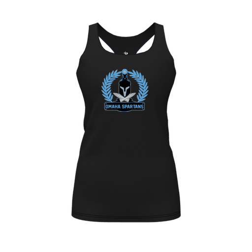 [FT0TRBBK-FYS-LOGO1] Decker Racerback Tank Top (Female Youth S, Black, Logo 1)