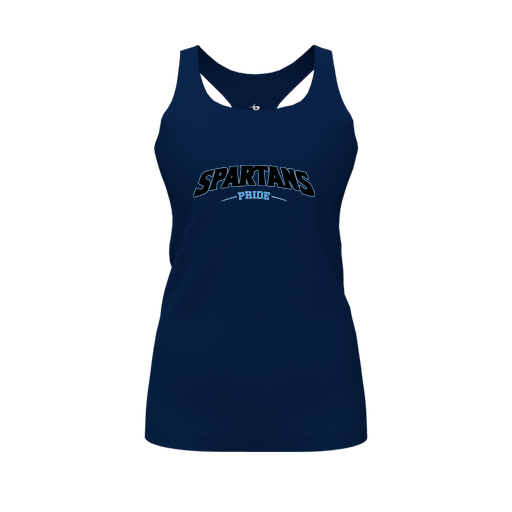 [FT0TRBNV-FYS-LOGO2] Decker Racerback Tank Top (Female Youth S, Navy, Logo 2)