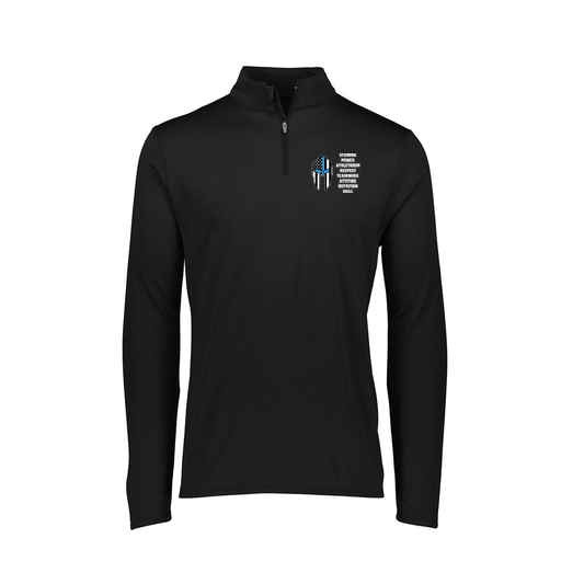 [FTLQFLBK-FAXS-LOGO3] Decker Women's Flex-Lite 1/4 Zip Shirt (Female Adult XS, Black, Logo 3)