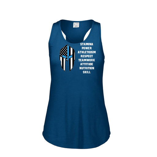 [3078.U22.S-LOGO3] Ladies Tri Blend Tank Top (Female Adult S, Navy, Logo 3)