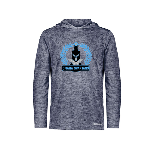 [FOLHCGNV-YS-LOGO1] Decker Youth Charge Hoodie (Youth S, Navy, Logo 1)