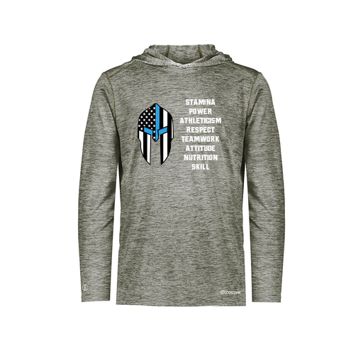 [FOLHCGGY-YS-LOGO3] Decker Youth Charge Hoodie (Youth S, Gray, Logo 3)