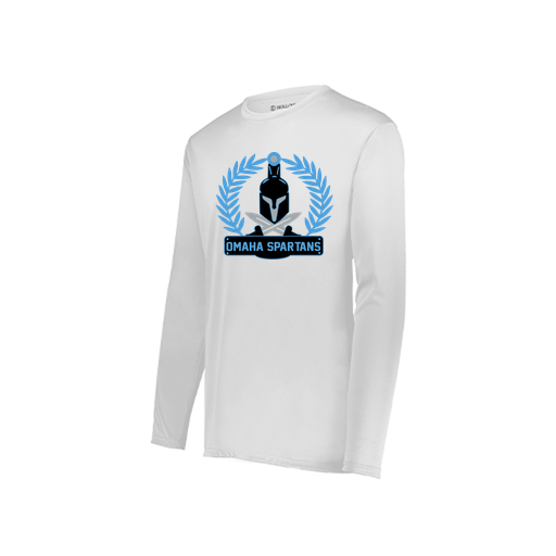 [222822.005.XS-LOGO1] Men's LS Smooth Sport Shirt (Adult XS, White, Logo 1)