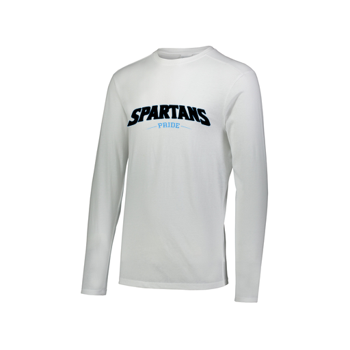 [3075.005.XS-LOGO2] Men's LS Ultra-blend T-Shirt (Adult XS, White, Logo 2)