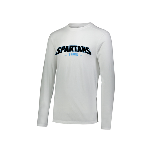 [3076.005.S-LOGO2] Youth LS Ultra-blend T-Shirt (Youth S, White, Logo 2)