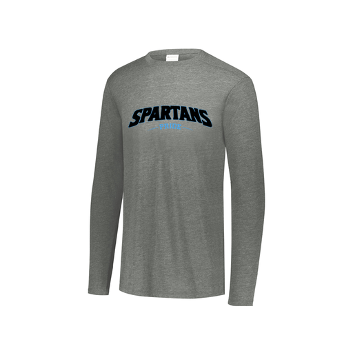 [FTLCUBGY-YS-LOGO2] Decker Youth Tri-Blend T-Shirt - Long Sleeve (Youth S, Gray, Logo 2)