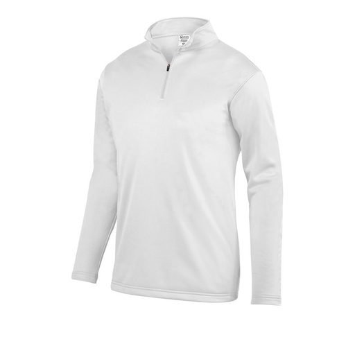 [FOLQFFWH-AS-LOGO4] Decker Men's FlexFleece 1/4 Zip (Adult S, White, Logo 4)